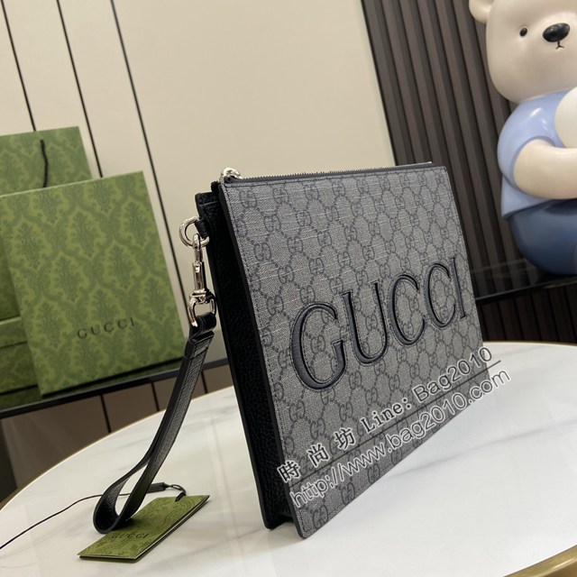 Gucci專櫃古馳2024早春系列最新款手拿包男士手包 jh2458型號：768374，